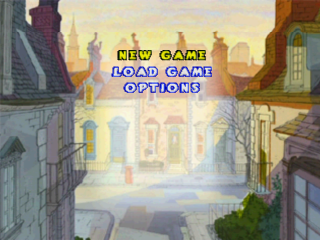 101 Dalmatians II Patch's London Adventure title screen for Playstation